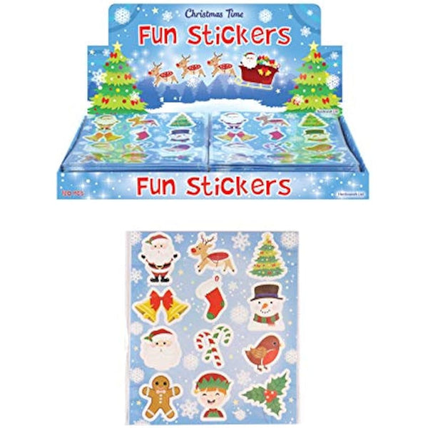 Henbrandt 12 Packs of Christmas Stickers Mini Christmas Stickers for Children Arts and Crafts for Kids Xmas Stocking Filler Party Bag Favours Loot Bag Fillers for Boys and Girls