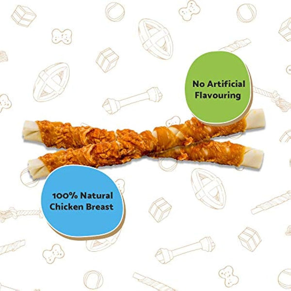 Good Boy - Chewy Twists With Chicken - Dog Treats - Made With 100% Natural Chicken Breast Meat - 320 Grams - Gluten Free Dog Treats (Case of 3)