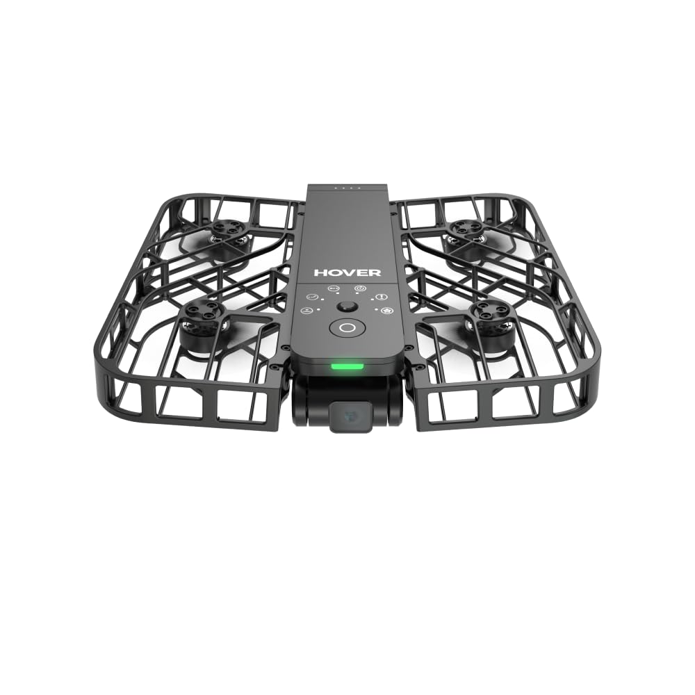 HOVERAir X1 Drone with Camera, Self-Flying Camera Drone with Follow Me Mode, Foldable Mini Drone with HDR Video Capture, Palm Takeoff, Intelligent Flight Paths, Hands-Free Control Black (Combo Plus)