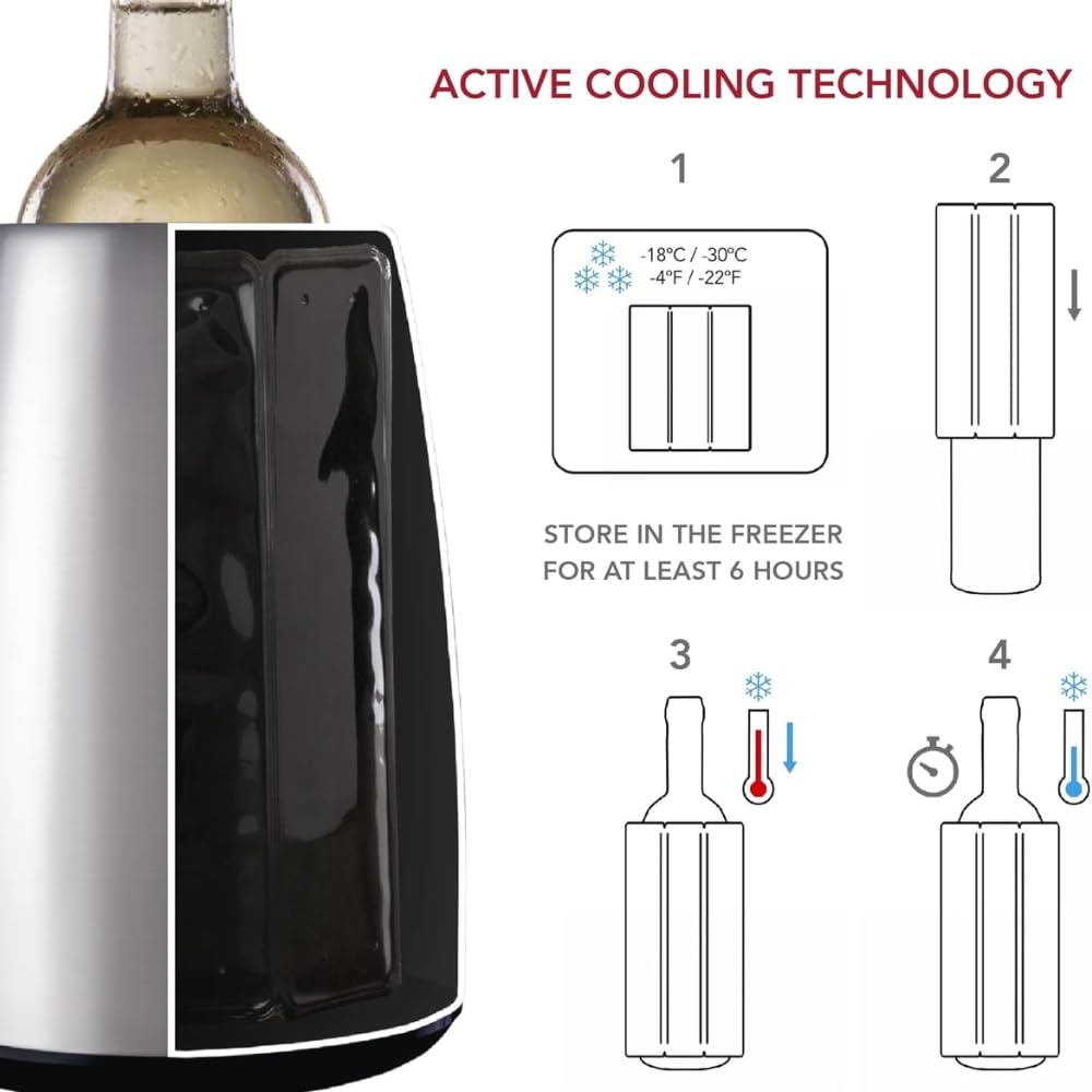 Active Wine Cooler Finish (Colour): Stainless Steel, 3049346