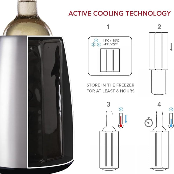 Active Wine Cooler Finish (Colour): Stainless Steel, 3049346