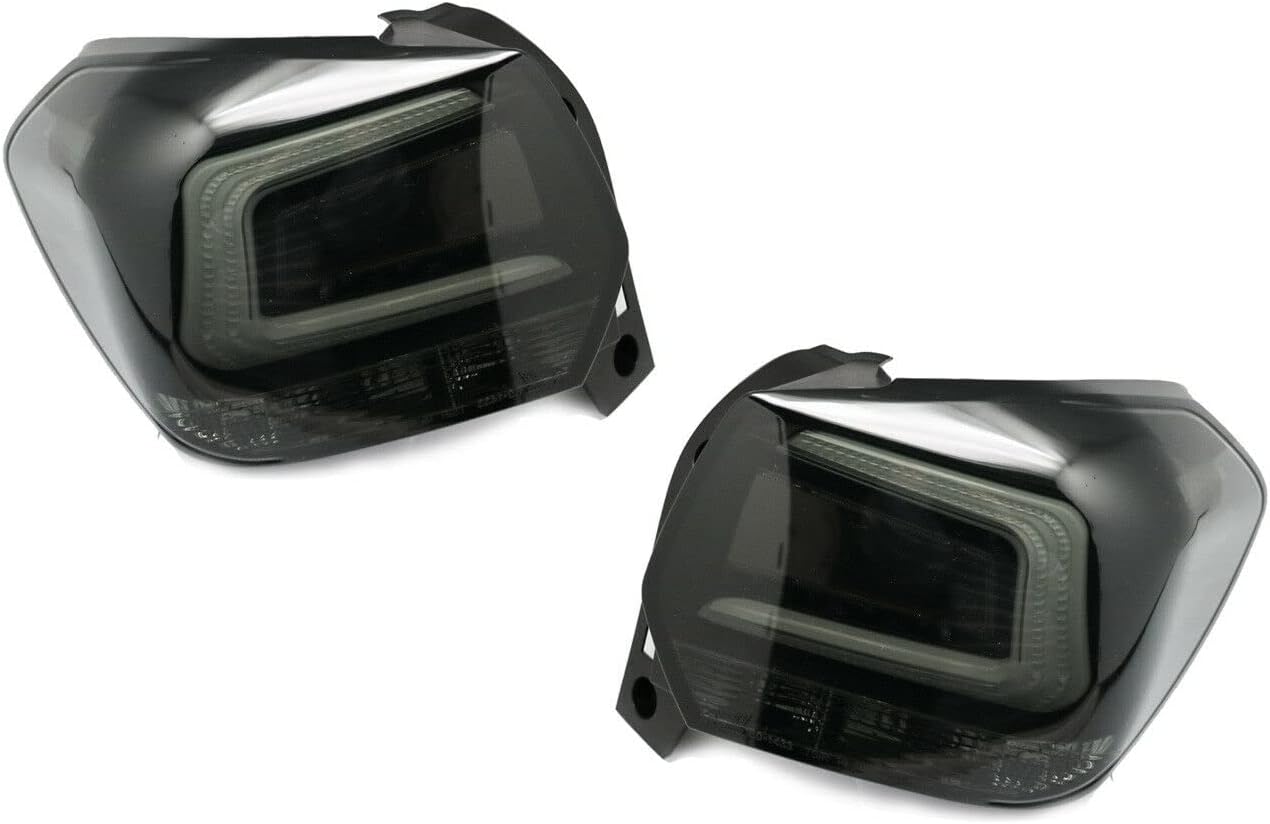 GAZOZ PERFORMANCE Exterior Accessories - LED Tail Lights C Shape Bar R+L Compatible With Subaru Crosstrek 2012-2017 XV & Imprera - Black Smoke Lens Black Base