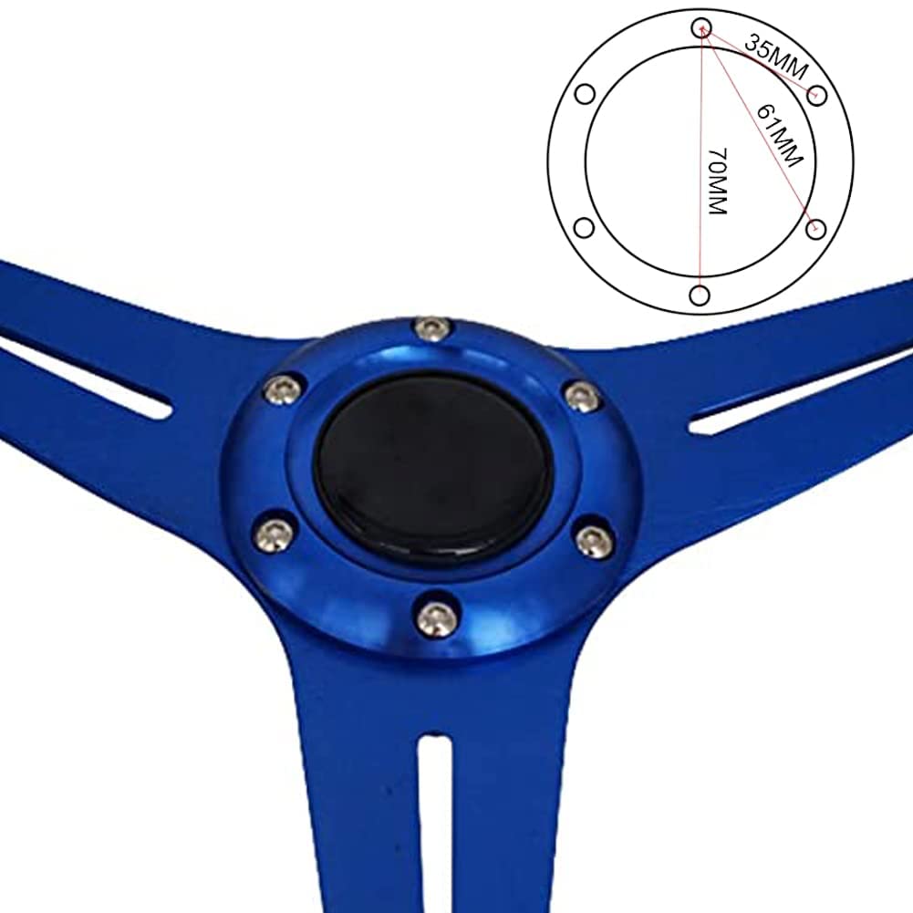 YEHICY Auto Racing Flat Steering Wheel with Purple Spokes 350mm 13.8”6 Bolts Grip Vinyl Leather Universal Simulation Game Steering Wheel For Logitech G29 G920 G923