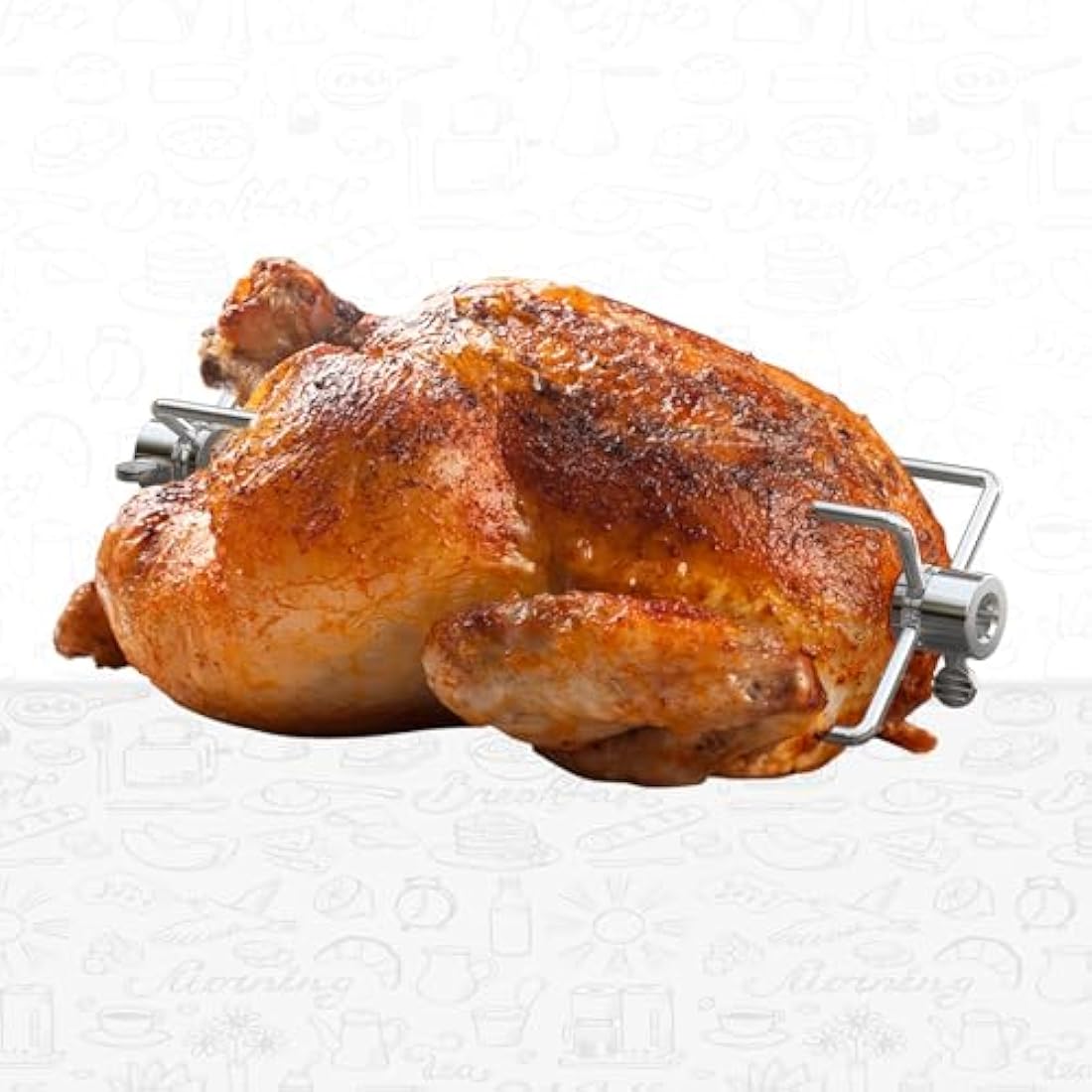 onlyfire Steel Rotisserie Forks, 2 Pcs, Fits 12 MM hexagon & 10 MM and 8 MM square Spit Rods, Replacement for Rotisserie Kits, Rust Proof