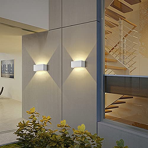 Dr.lazy Led Wall Light Aluminum 20W Indoor Led Wall Lamp 120 Adjustable Up Down Wall Light Outdoor IP65 Waterproof Wall Sconce Lighting Fixtures for