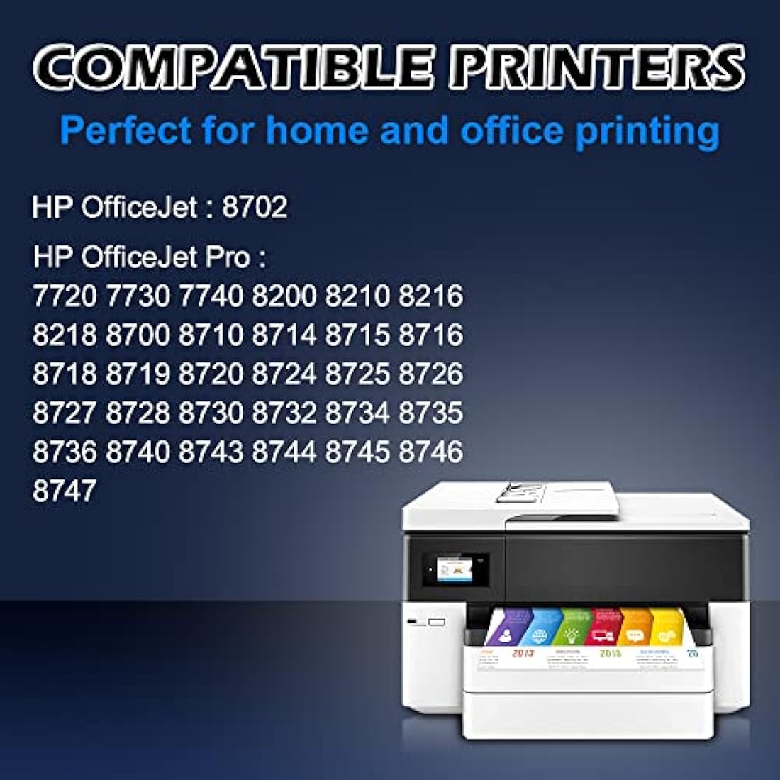 953 XL 953XL Ink Cartridges Multipack for HP 953XL Ink Cartridges,Not Affected by Upgrade, Work for HP Officejet Pro 7720 7730 7740 8210 8710 8720 8725 8730 8740 Printer (1BK 1CY 1MG 1YL) 4Pack