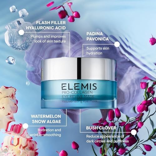 ELEMIS Pro-Collagen Eye Treatment, Eye Revive Mask, Vitality Eye Cream, Under Eye Gel Mask – Anti-Aging, Hydrating & Brightening Skincare for Puffiness, Dark Circles & Fine Line