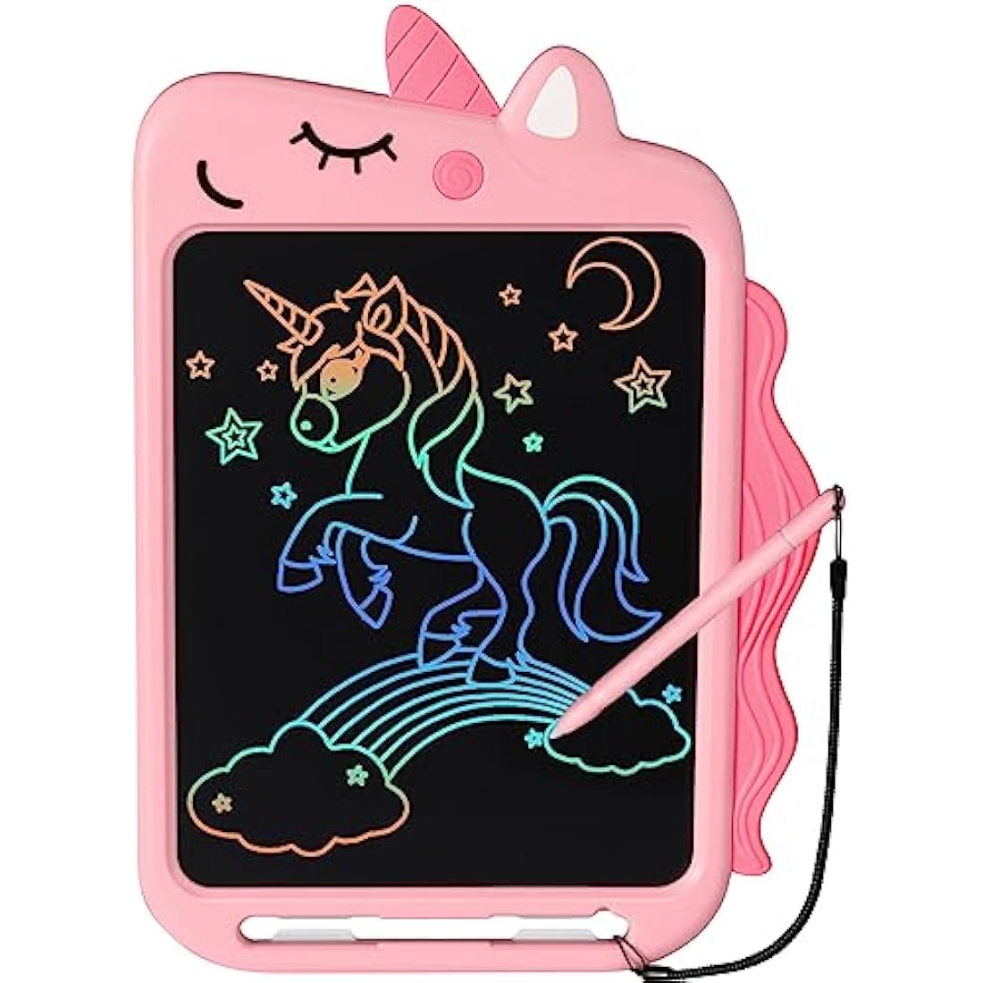 NOBES Toys for 3 4 5 6 7 8 Years Old Girls Boys Gifts, Portable Educational Unicorn Toys for Toddler, 10-inch LCD Writing Tablet Drawing Pad for Kids, Toddler Doodle Toy, Holiday Birthday Gifts (Pink)