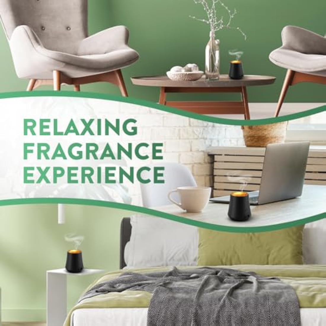 Air Wick Essential Mist Refills, Linen & White Orchid, Pack 6 x 20ml, Natural Essential Oils, Last up to 270 days, Air freshener