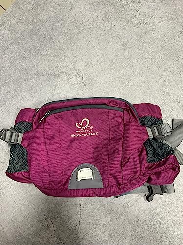 Waterfly Hiking Waist Pack Bum Bag Waist Bag with Bottle Holder Running Bag for Camping Climbing Travel Cycling and Dog Walking