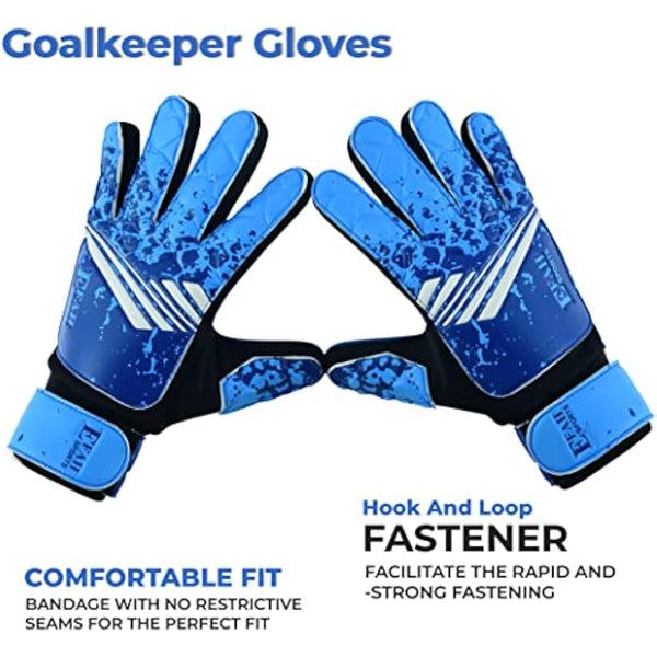 EFAH SPORTS Football Goalkeeper Gloves For Boys kids Children Youth Soccer Goalie Glove with Super Grip Palms