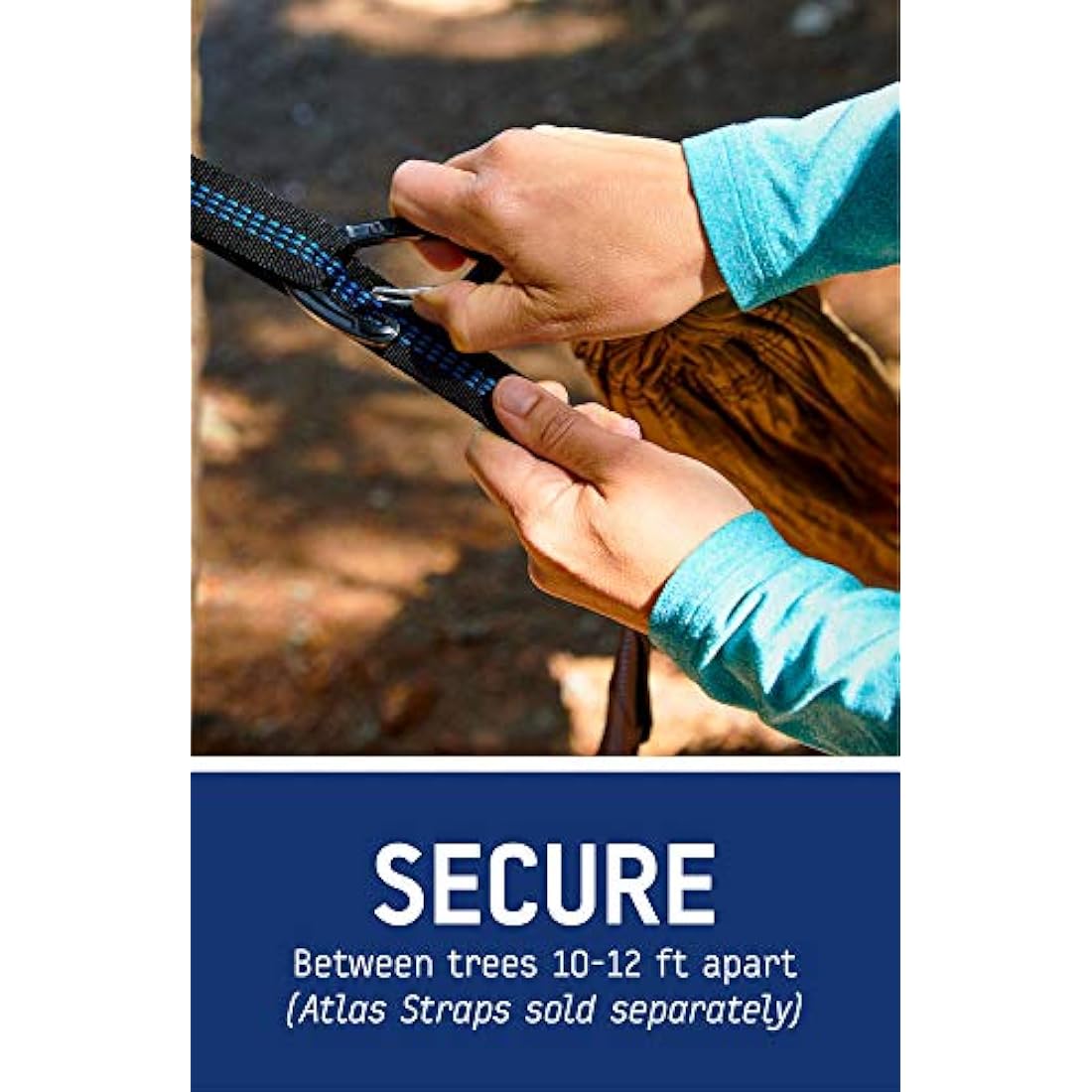 ENO Singlenest Hammock Navy Royal Soft Breathable Fabric 70 Denier High Tenacity Nylon Taffeta Heavy Duty Triple Stitched Fast Dry Compression Stuffsack Aluminium Wiregate Carabiners Weight 454 g