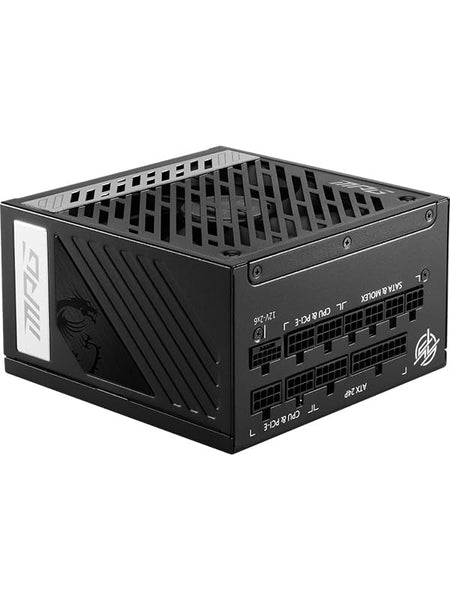 MSI MPG A1000G PCIE5 Power Supply Unit, UK Plug - 1000W, 80 Plus Gold Certified, Fully Modular ATX 3.0, PCIe 5.0 GPU Support, Japanese 105°C Capacitors, 0% RPM Mode, Flat Cables - 10 Year Warranty