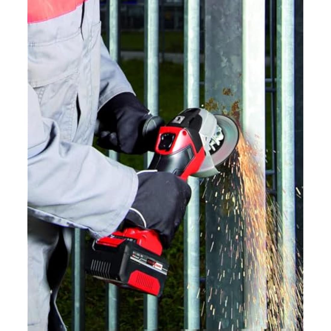 Einhell Power X-Change 115mm (4 Inch) Cordless Angle Grinder - 18V Disc Battery Grinder For Cutting, Grinding And Polishing - TE-AG 18/115 Li Solo Power Tool (Battery Not Included)