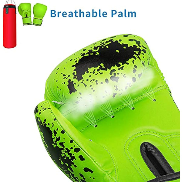 Grosee Kids Boxing Glove 6oz, 8oz, Training Sparring Gloves for Punching Bag, Kickboxing, Muay Thai, MMA, UFC, Gift for Age 6-15 Years, Leather, Boys and Girls