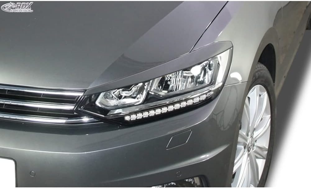 RDX Racedesign Head light spoilers compatible with Volkswagen Touran (5T) 2015- (LED) (ABS)