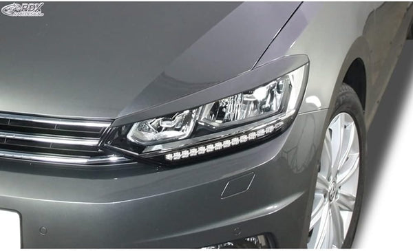 RDX Racedesign Head light spoilers compatible with Volkswagen Touran (5T) 2015- (LED) (ABS)