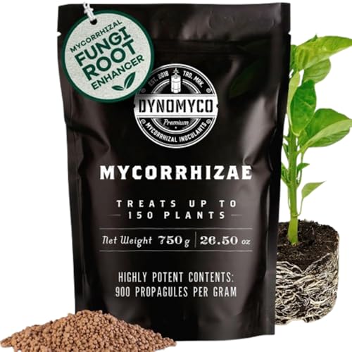 DYNOMYCO Granular Mycorrhizal Fungi Inoculant, 750g/26.5oz – Boosts Root Growth, Yields & Nutrient Uptake – 900 Propagules/g, Concentrated Granules, & OMRI Listed – Biofertilizer for Plant Growth