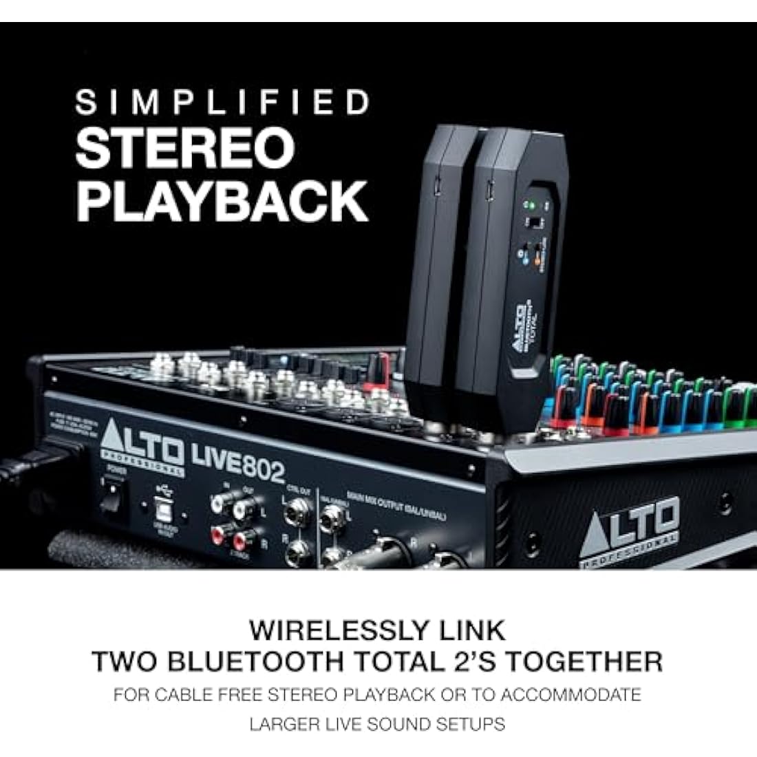 ALTO Bluetooth Total 2 XLR Equipped Rechargeable Bluetooth Receiver For Mixing Desk, Audio Mixer Setups and Active PA Systems