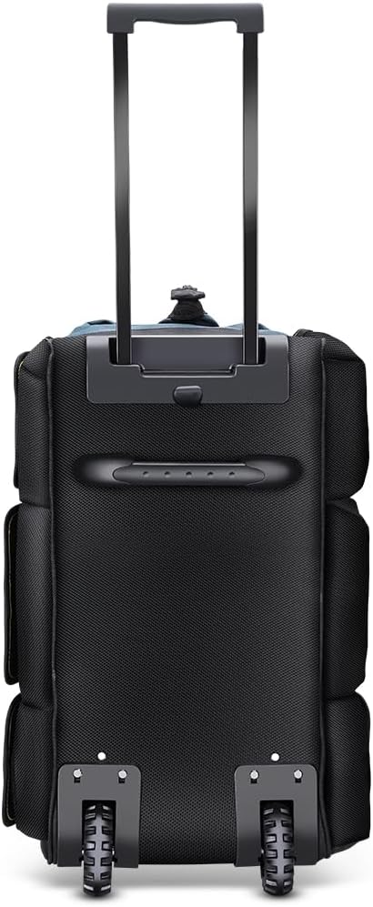 WINHUNT 22'' Rolling Tool Bag with Wheels, Adjustable Telescopic Handle Tool Bag Trolley Wide Mouth Storage Organizer, Green