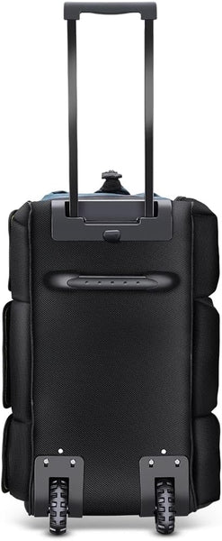 WINHUNT 22'' Rolling Tool Bag with Wheels, Adjustable Telescopic Handle Tool Bag Trolley Wide Mouth Storage Organizer, Green