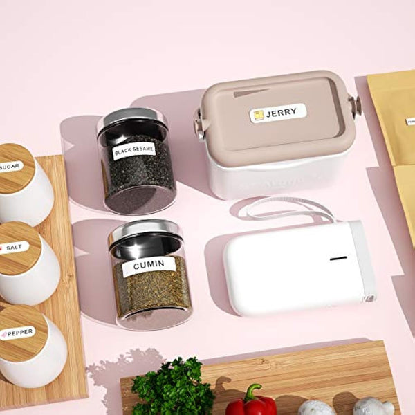 NIIMBOT Thermal Label Maker Paper 0.59"×1.18" White Stickers Waterproof Tear-Resistant Replacement for D11/D110/D101 Label Printer Office&Home 210 Labels/Roll (15×30mm)