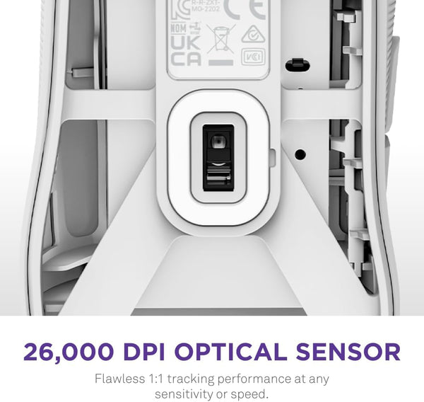 NZXT Lift 2 Ergo | Lightweight Ergonomic Wired Gaming Mouse | Lightweight 61 g Design | 8K Polling Rate | Optical Switches | 26K DPI Optical Sensor | 100% PTFE Feet | Black