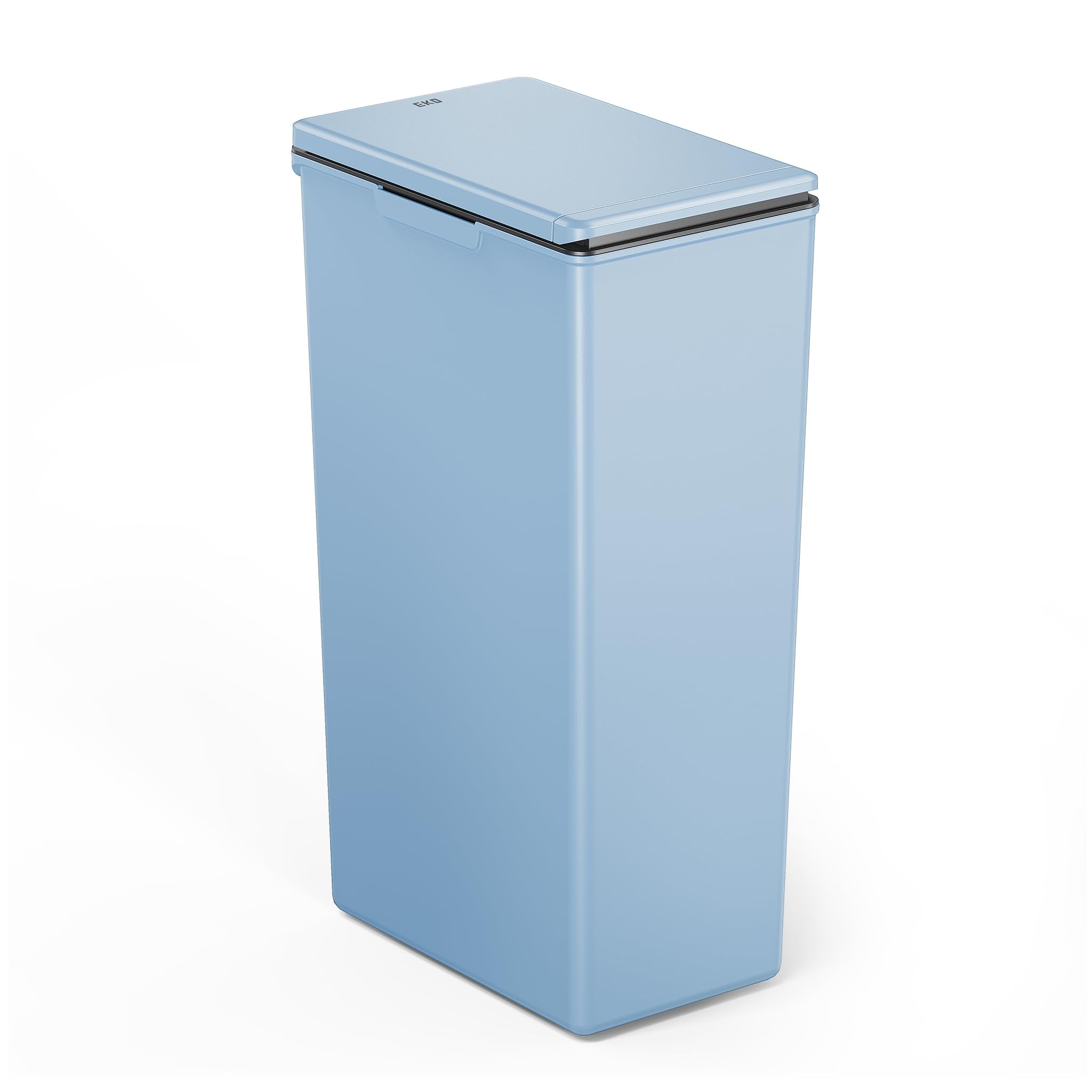 EKO - Morandi Kitchen Bin - Plastic Touch Recycling Bin - Perfect for Kitchen & Home, Titanium Blue, 30 Litre