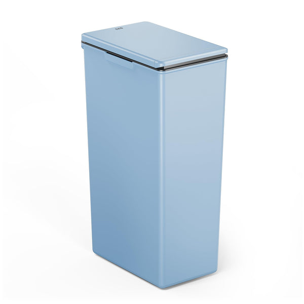 EKO - Morandi Kitchen Bin - Plastic Touch Recycling Bin - Perfect for Kitchen & Home, Titanium Blue, 30 Litre