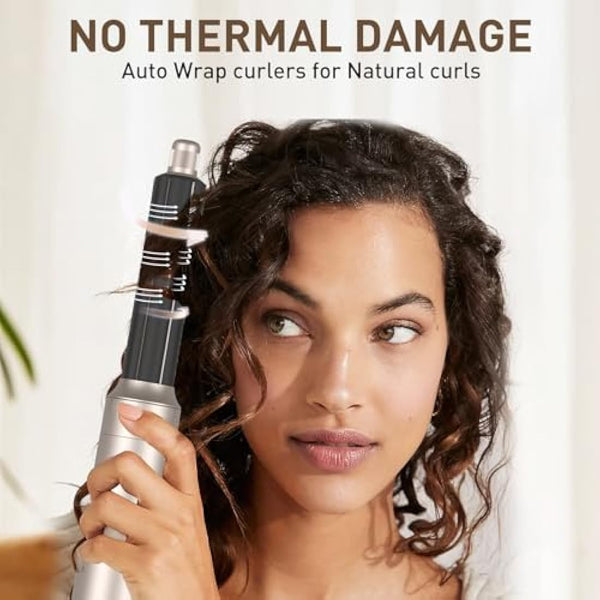 TAHSHINE 6 in 1 Auto Wrap Hairstyler,Hot Air Brush for Hair Styling, Automatic Electric Hair Blow Dryer Brush Set with Detachable Heads Comb for Straightening Voluming,Ionic Care Frizz Free