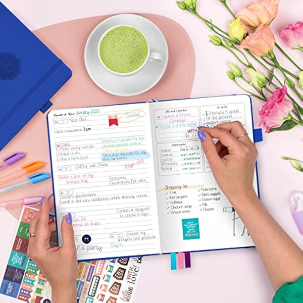 GoGirl Planner and Organizer for Women – A5 Weekly Agenda, Goals Journal to Improve Time Management & Productivity (Royal Blue)