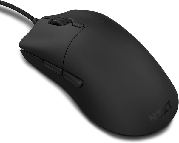 NZXT Lift 2 Ergo | Lightweight Ergonomic Wired Gaming Mouse | Lightweight 61 g Design | 8K Polling Rate | Optical Switches | 26K DPI Optical Sensor | 100% PTFE Feet | Black