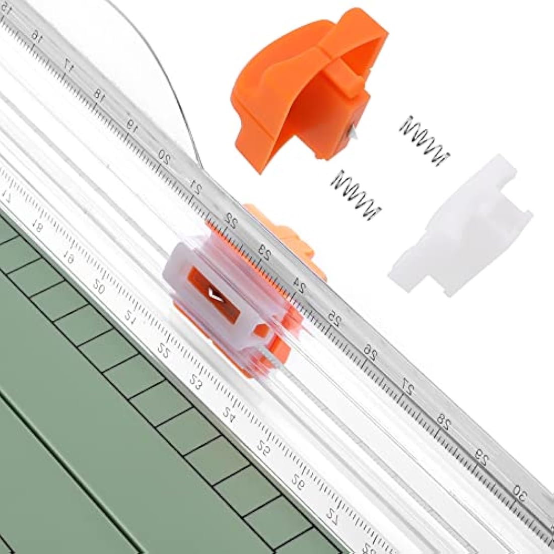 Firbon A4 Paper Cutter 12 Inch Titanium Paper Trimmer Scrapbooking Tool with Automatic Security Safeguard and Side Ruler for Craft Paper, Coupon, Label and Cardstock, Morandi