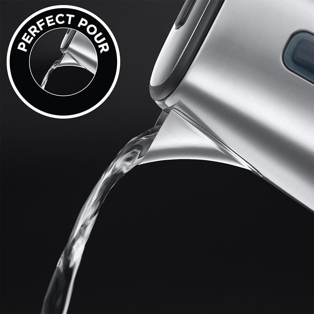 Russell Hobbs Eclipse Stainless Steel & Midnight Blue Ombre 1.7L Electric Cordless Kettle (Quiet & Fast Boil 3KW, Removable washable anti-scale