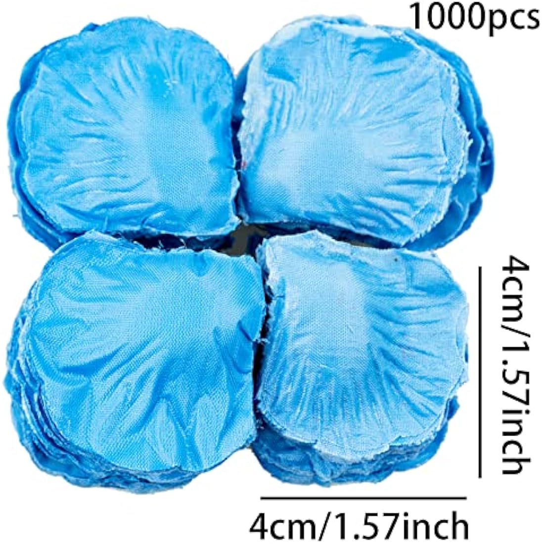 1000 Pcs Rose Petals Artificial Silk Flowers Petals No-Taste Artificial Roses for Wedding Decoration Confetti Table Valentine's Day Party Fake Roses Petals (Light Blue)