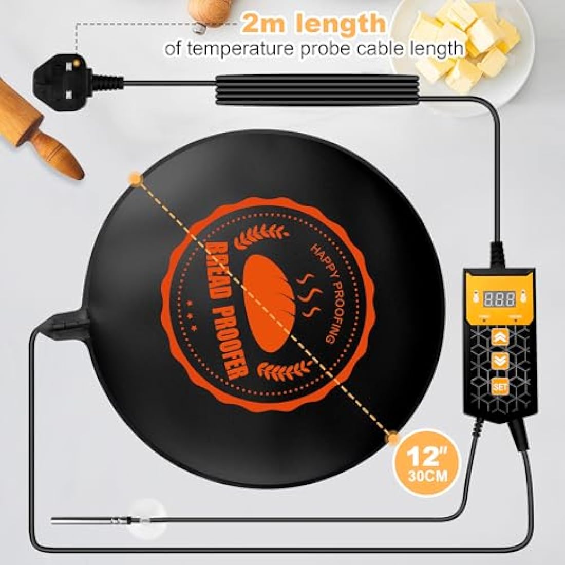 Bread Proofer,Everkeen Adjustable Temperature Dough Starter Mat,30cm sourdough Starter Warmer for Perfect Bread Making