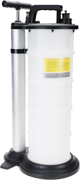 BOOMSTART 9L Manual Vacuum Oil Pump Fluid Extractor Suction Pump Oil Petrol Fuel Transfer Pump with 4 Tubes for Cars Motorbikes Marine Engines