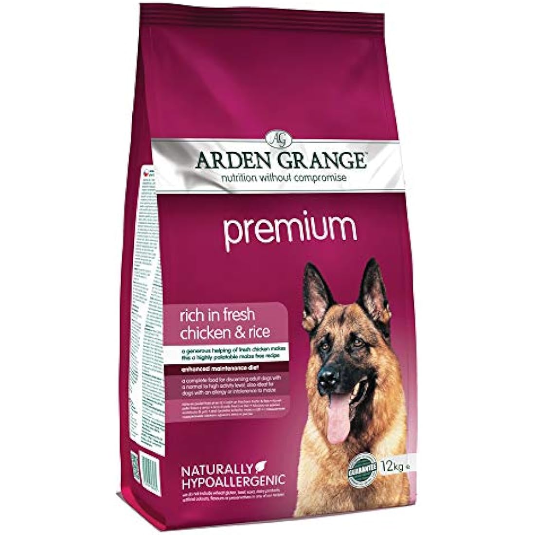 Arden Grange Adult Premium Dry Dog Food Rich in Fresh Chicken and Rice, 12 kg