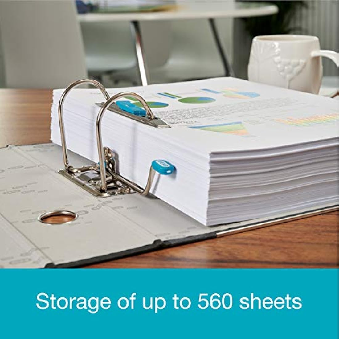 Elba A4 Extra Large Capacity Lever Arch Files, ELBA, Black, Pack of 3 Folders, Paper on Board