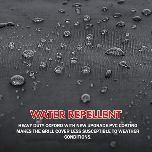 Turtle Life BBQ Grill Cover, 54 Inch Heavy Duty Waterproof 3-4 Burner Barbecue Gas Grill Covers for Weber Spirit Char-Broil Performance and Signature, No Fading Within 2 Years, Black，136x70x114cm