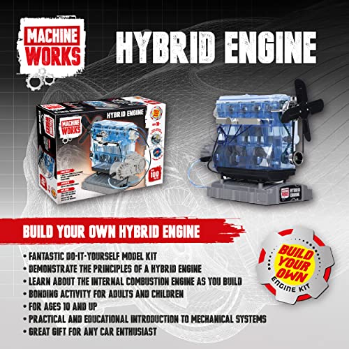 Machine Works Build Your Own Porsche 911 Boxer Engine Toy - Replica Model Building Kit - Features Sounds and Illumination, 280+ Pieces, 10+ Years