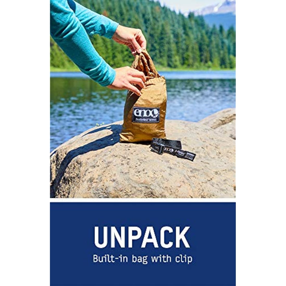 ENO Singlenest Hammock Navy Royal Soft Breathable Fabric 70 Denier High Tenacity Nylon Taffeta Heavy Duty Triple Stitched Fast Dry Compression Stuffsack Aluminium Wiregate Carabiners Weight 454 g