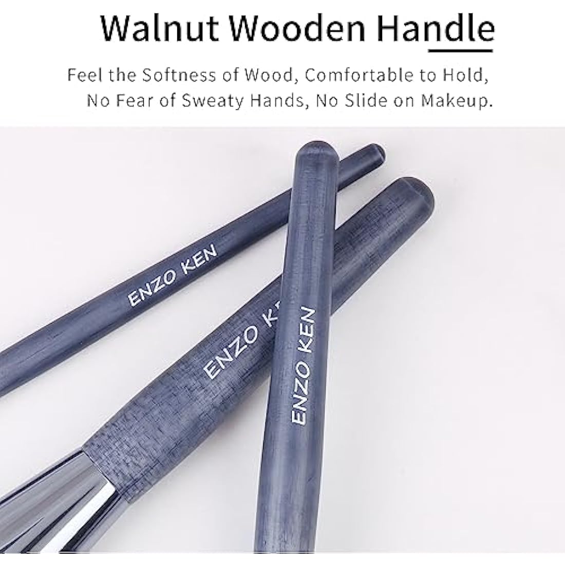 ENZO KEN Natural Purple Badger Hair Makeup Brushes Set Professional, Walnut Makeup Brush Set with Case, Cosmetic Brushes Makeup Set, Natural Bristle Makeup Brush - ShuiMo