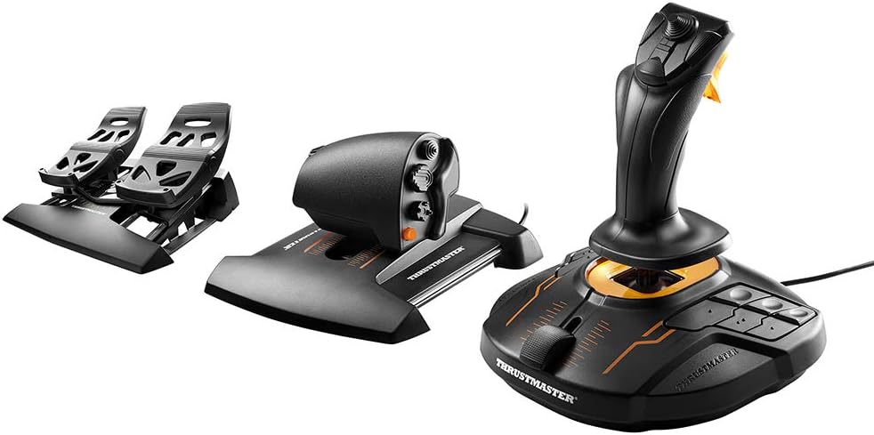 Thrustmaster T16000M FCS Flight Pack - Complete Flight Control System with Joystick, Throttle, and Rudder Pedals, Featuring H.E.A.R.T HallEffect AccuRate Technology for PC