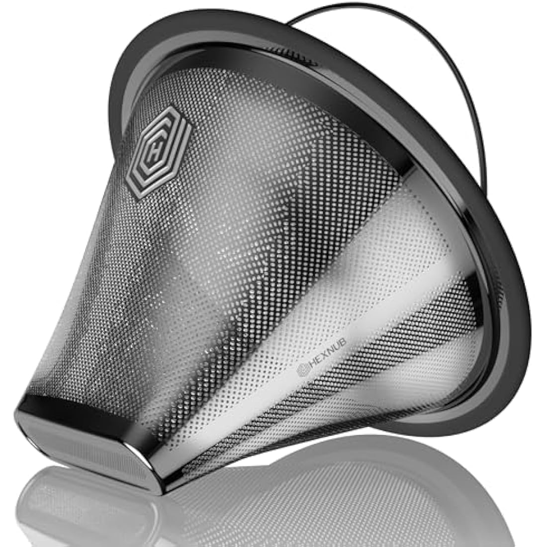 HEXNUB Reusable #4 Coffee Filter for Technivorm Moccamaster KBGV, KBT - Stainless Steel Mesh, Durable Metal Filter for Sustainable Brewing