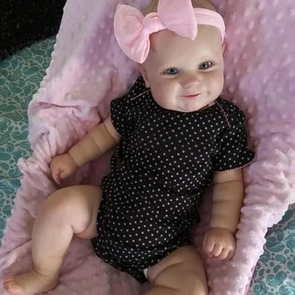 iCradle Reborn Baby Dolls 20 inch 50cm Two Options Reborn Baby Doll Toddler Lifelike Real Soft Touch Maddie with Hand-Drawing Hair Handmade Doll