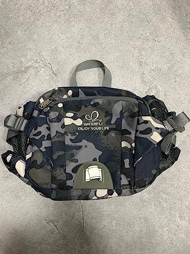 Waterfly Hiking Waist Pack Bum Bag Waist Bag with Bottle Holder Running Bag for Camping Climbing Travel Cycling and Dog Walking