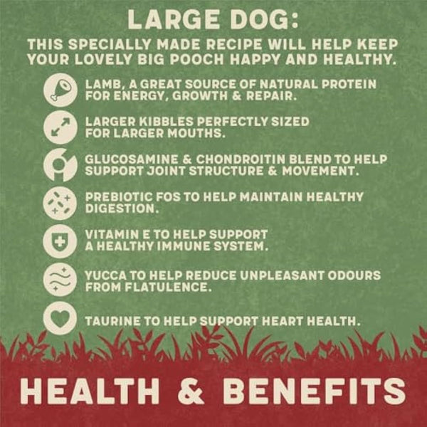 Harringtons Complete Large Breed Dry Adult Dog Food Lamb & Rice 14kg - Made with All Natural Ingredients