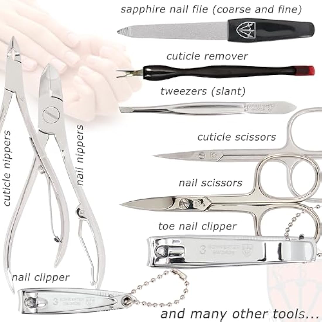 3 Swords Germany Exclusive 16-Piece MANICURE - PEDICURE - NAIL CARE set - Brand quality since 1927