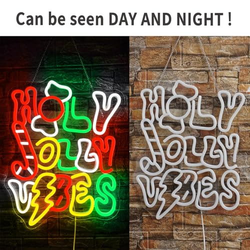 ineonlife Christmas Ambiance Neon Sign for Wall Decor, Dimmable Festive Led Signs USB Powered Neon Lights for Merry Christmas Party Living Room Pub